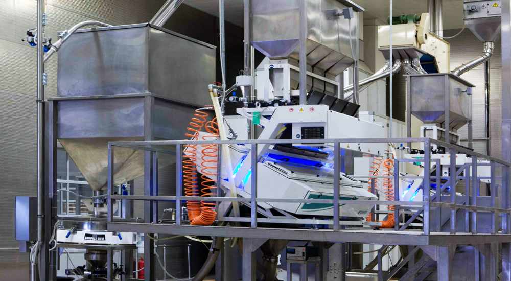 Technical system for quality control in food processing